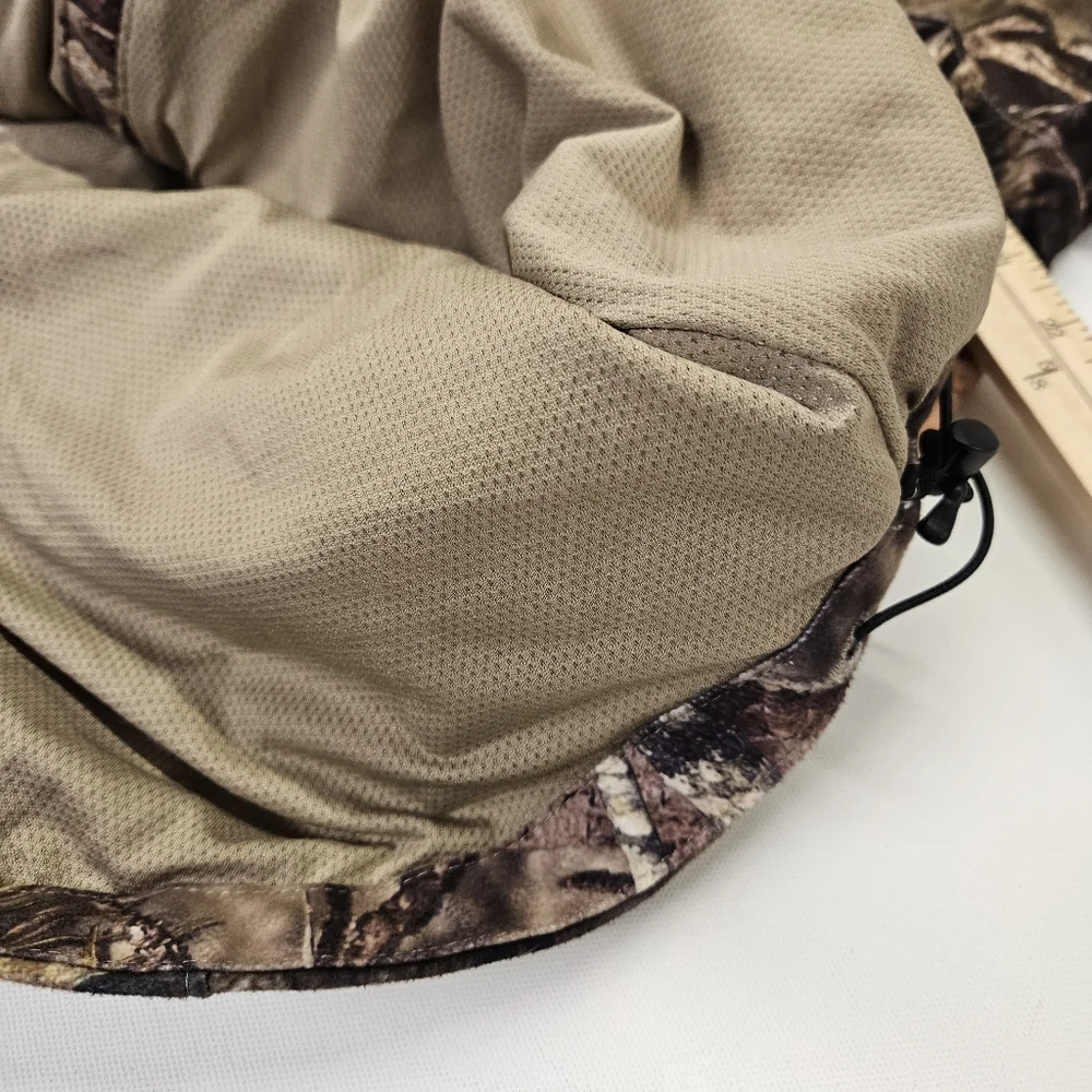 Womens Cabelas Large Mossy Oak Camo Hooded Full Zip Pink Accents Scent Factor - Picture 9 of 11